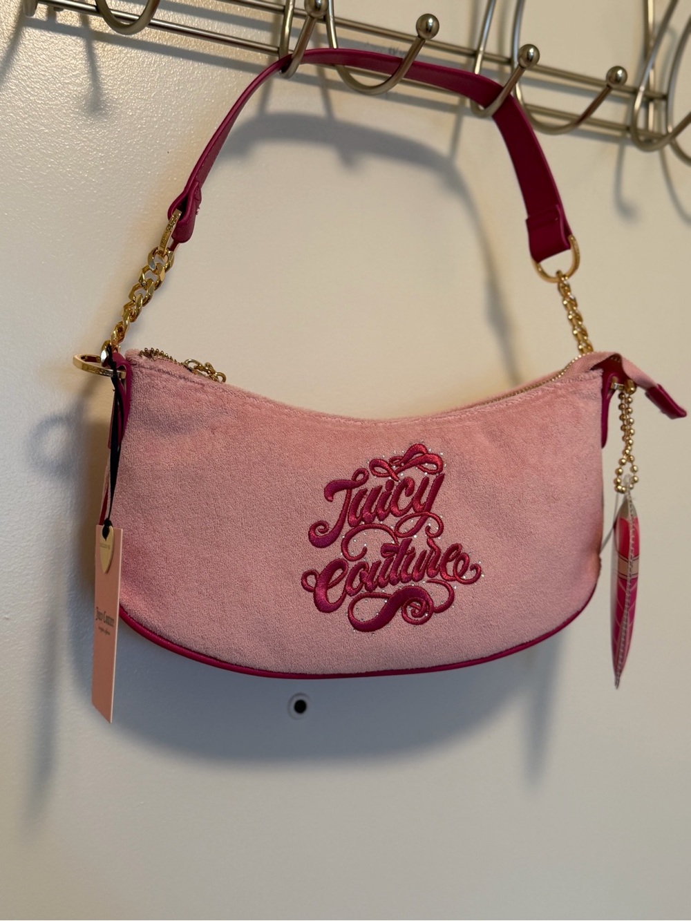 Juicy Couture Sugar Rush Pink Shoulder Bag new release ice cream bling NWT